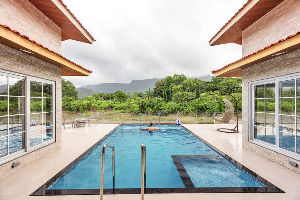 Natural landscape, Mountain view, Pool view, Swimming pool
