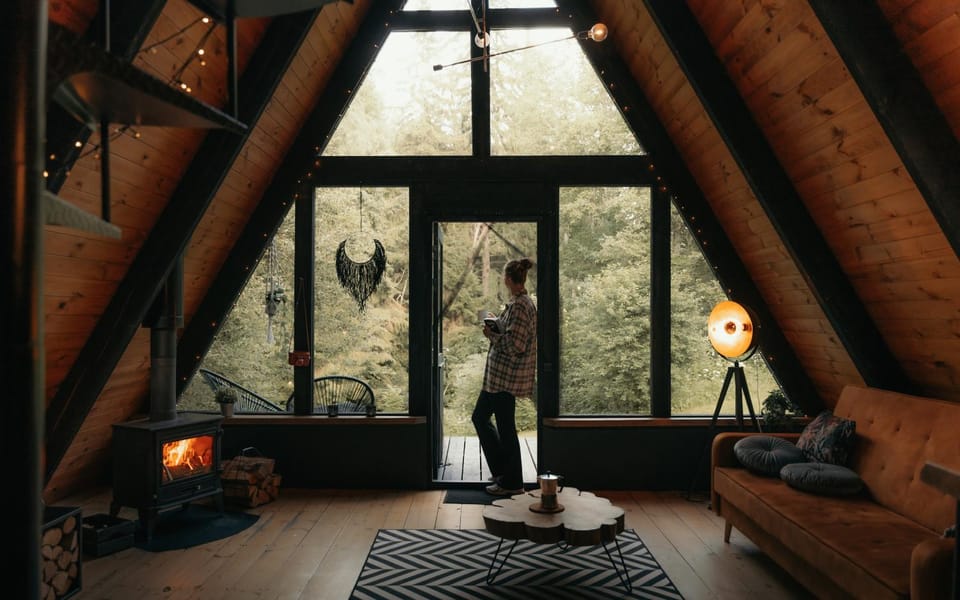 Living room, fireplace