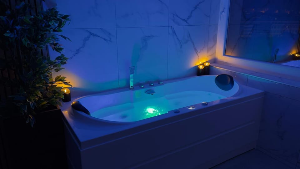 Night, Hot Tub, Bath