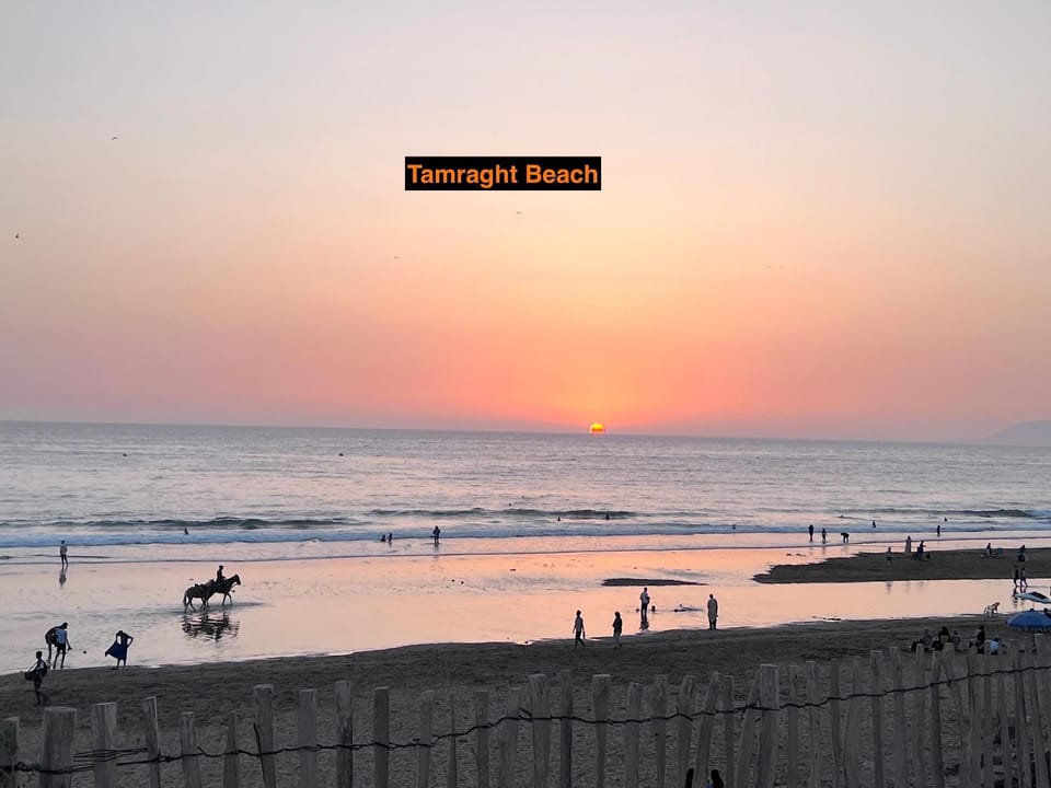 Nearby landmark, Beach, Sunset