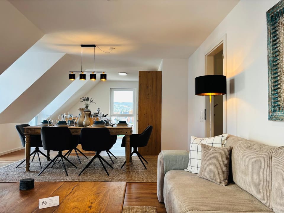 Living room, Seating area, Dining area