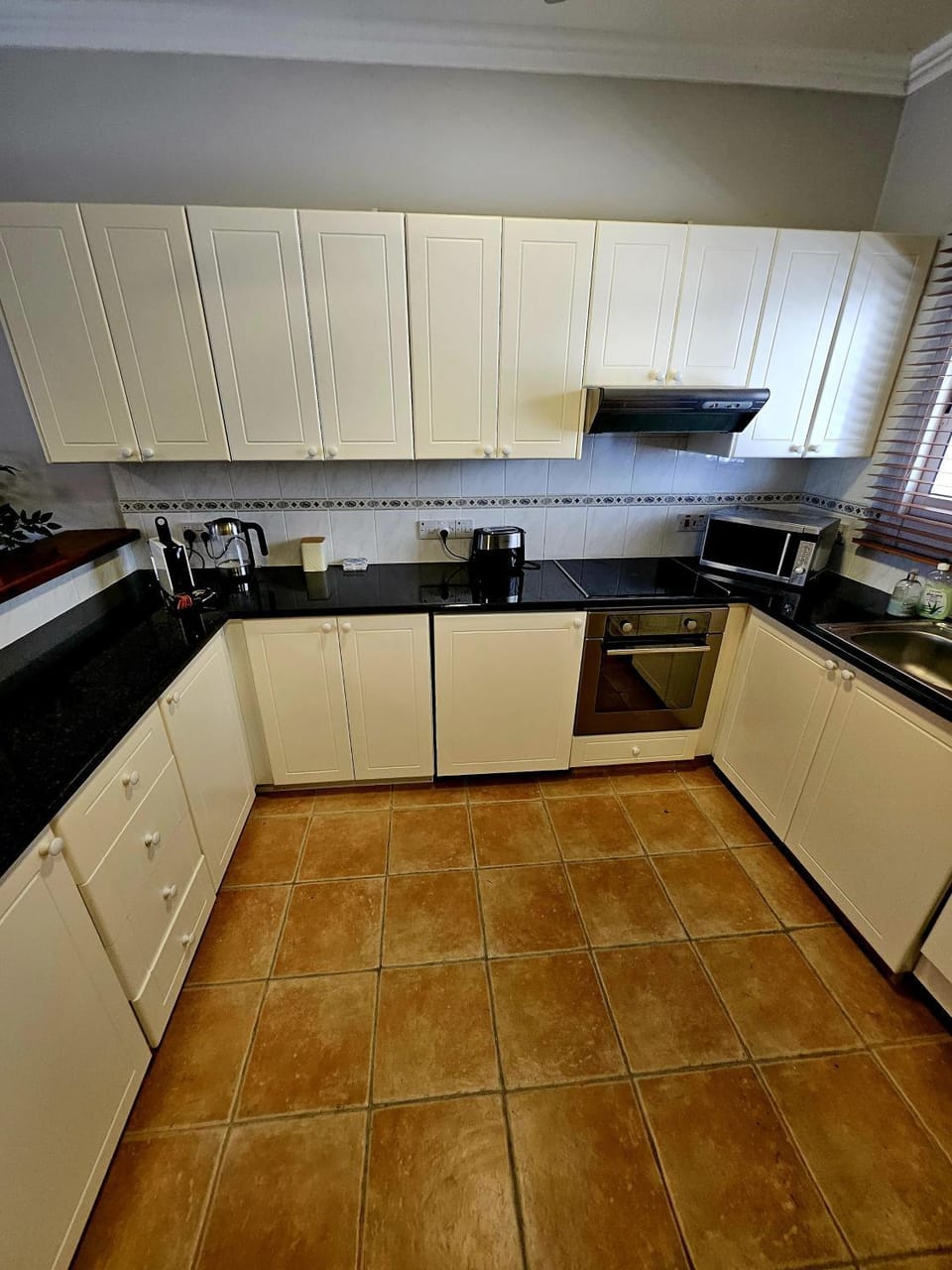 Kitchen or kitchenette, dishwasher, oven