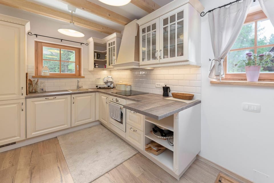 Kitchen or kitchenette, dishwasher, stove, kitchen