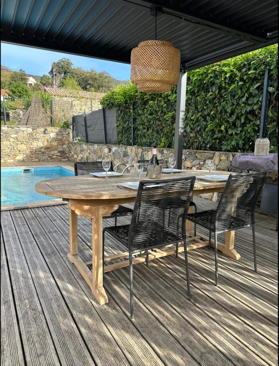 Property building, Living room, Swimming pool