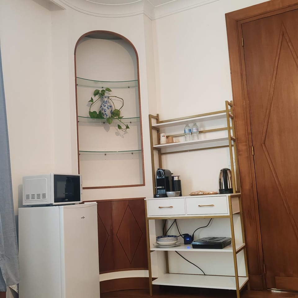 Kitchen or kitchenette, minibar, oven