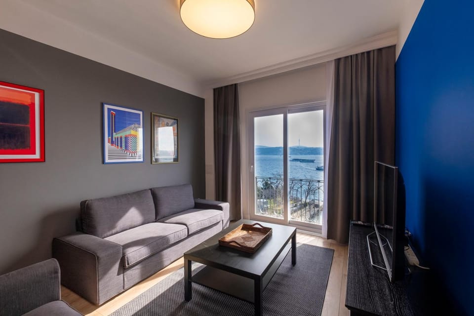 Living room, Seating area, Sea view