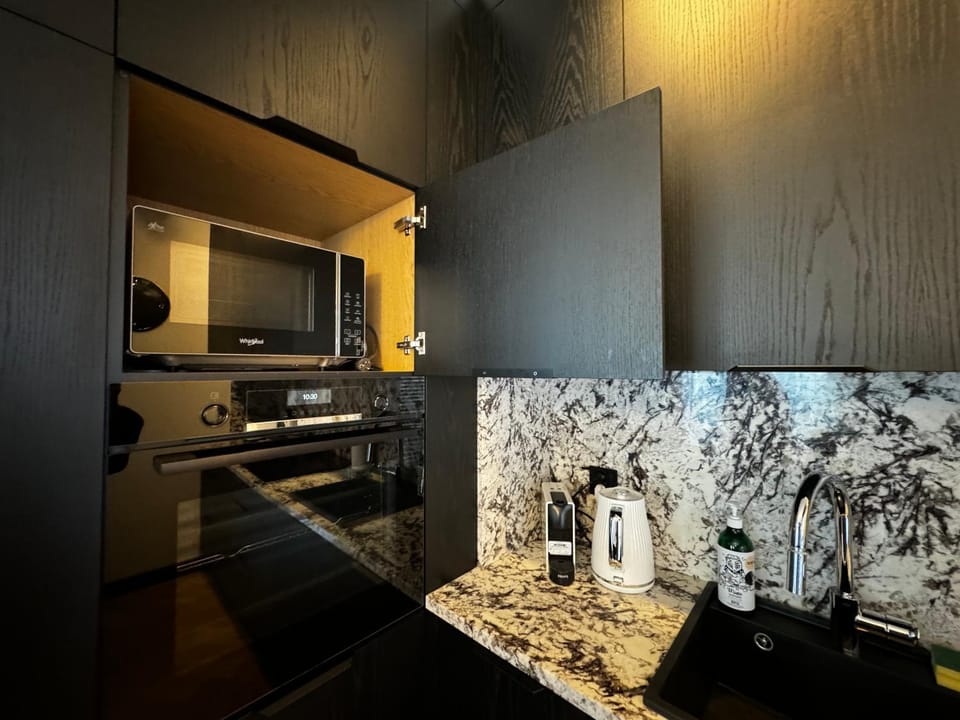 microwave, oven, stove