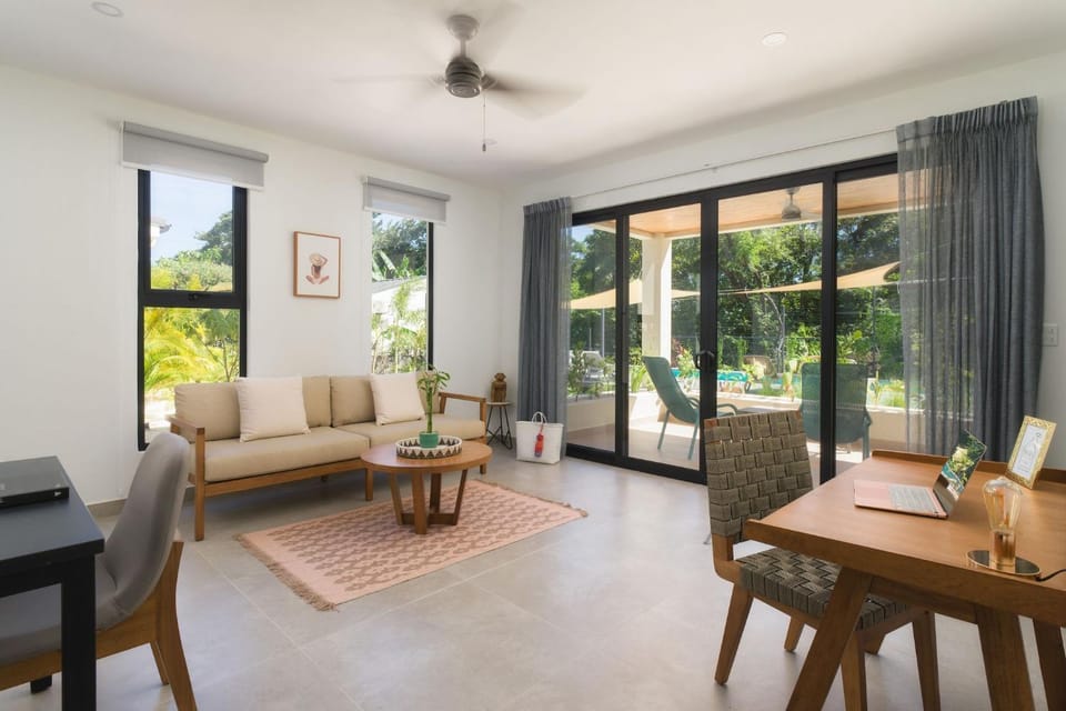 Living room, Pool view