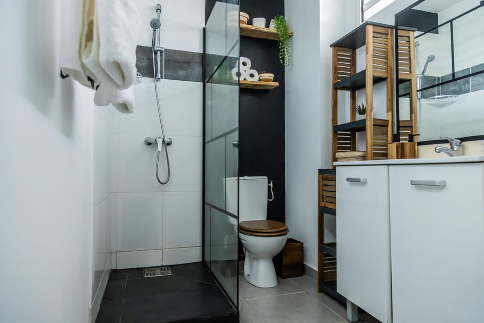 Shower, Toilet, Bathroom, towels