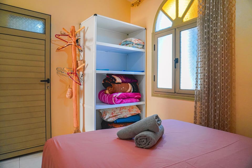 Bed, Photo of the whole room, Bedroom, towels, wardrobe