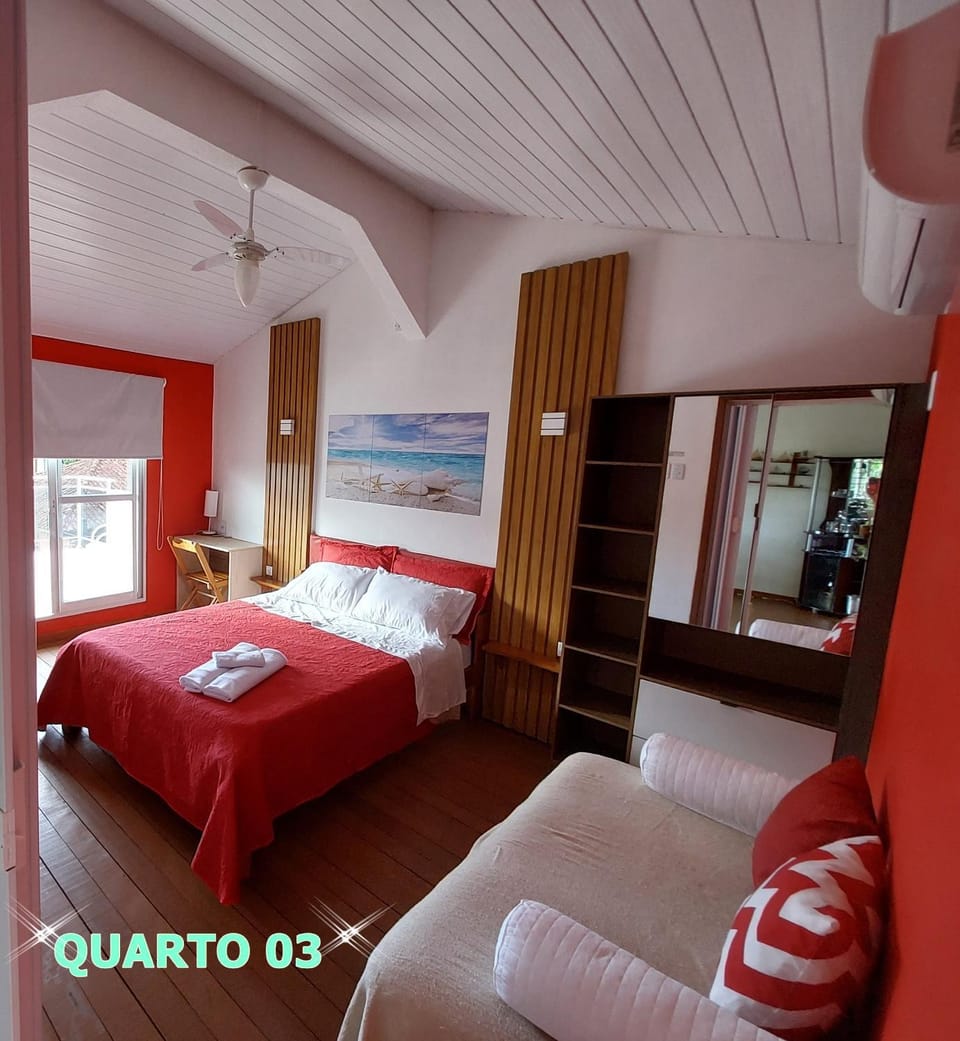 Bed, Bathroom, towels, air conditioner