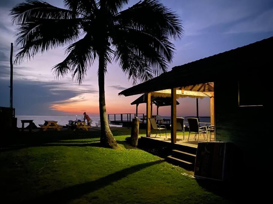 Patio, Natural landscape, Sea view, Sunset