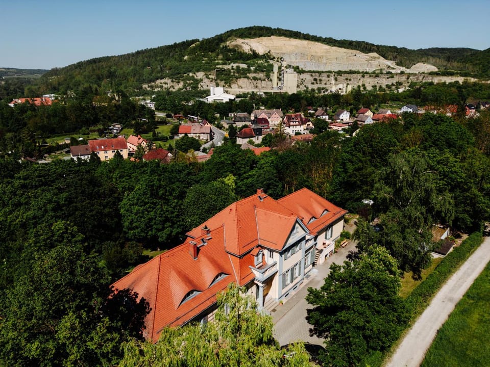 Property building, Natural landscape, Bird's eye view, Mountain view