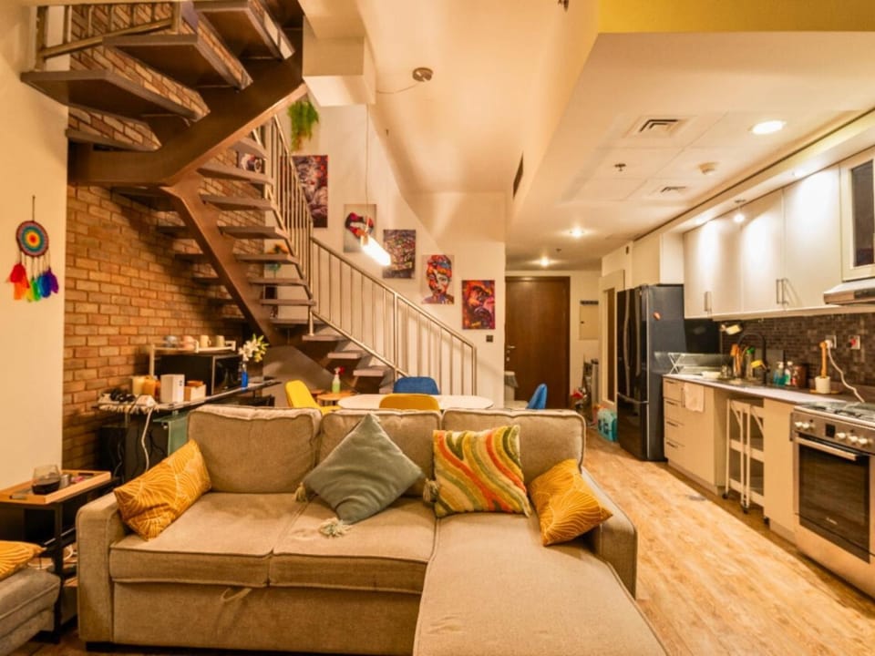 Kitchen or kitchenette, Living room, Seating area, Dining area, dishwasher, minibar, oven, pet friendly, stove