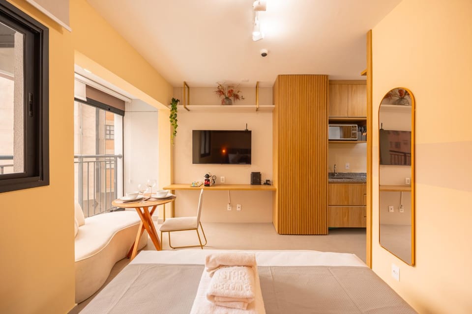Easy Star - Oy Campo Belo by You - Amplos Studios no Novo Brooklin Apartment in Sao Paulo City