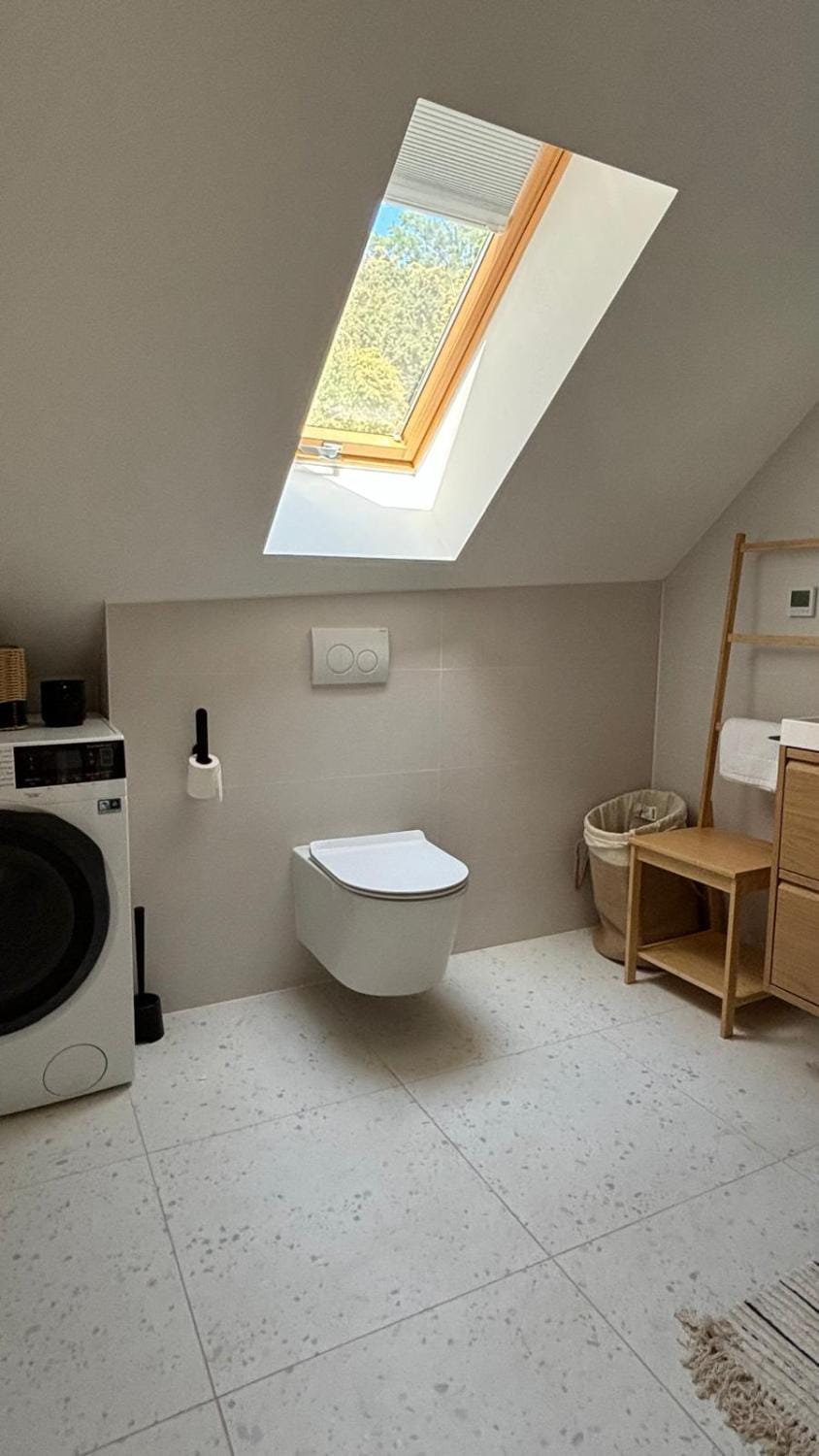 Bathroom, washing machine, dryer
