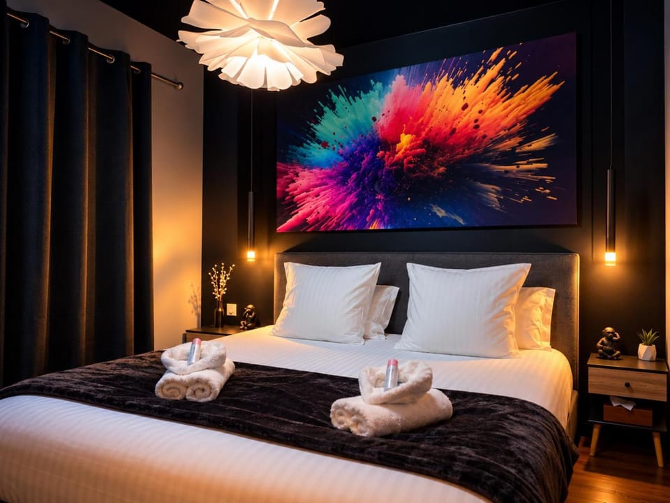Bedroom, towels