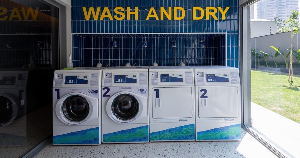 Property building, Day, Area and facilities, laundry, washing machine, dryer