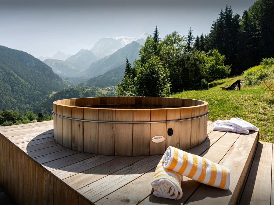 Day, Natural landscape, Summer, Hot Tub, Mountain view