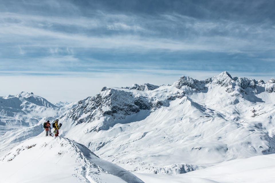 Natural landscape, Winter, Skiing, Mountain view