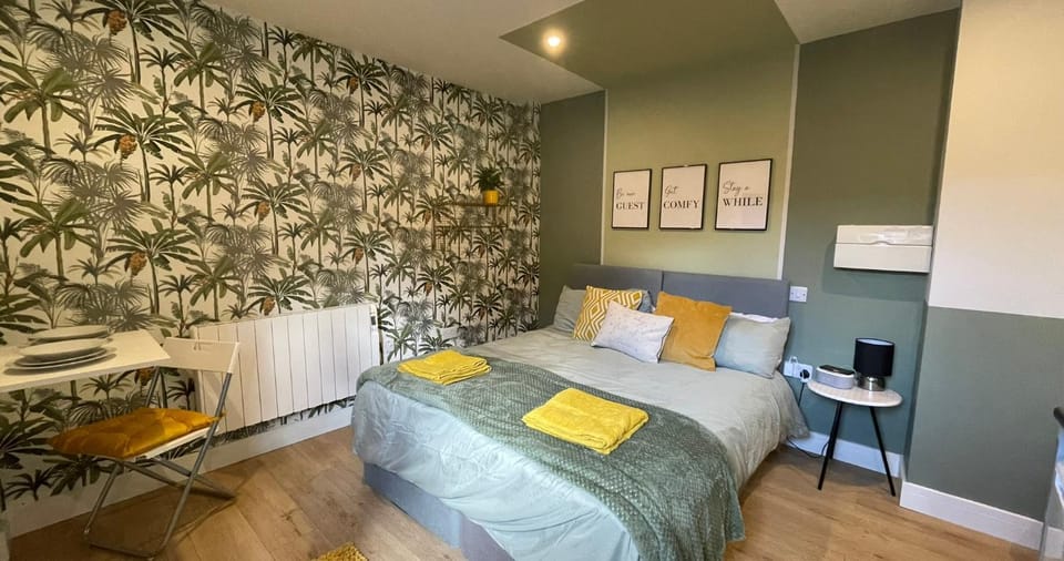 Bed, Living room, Photo of the whole room, Seating area, Bedroom