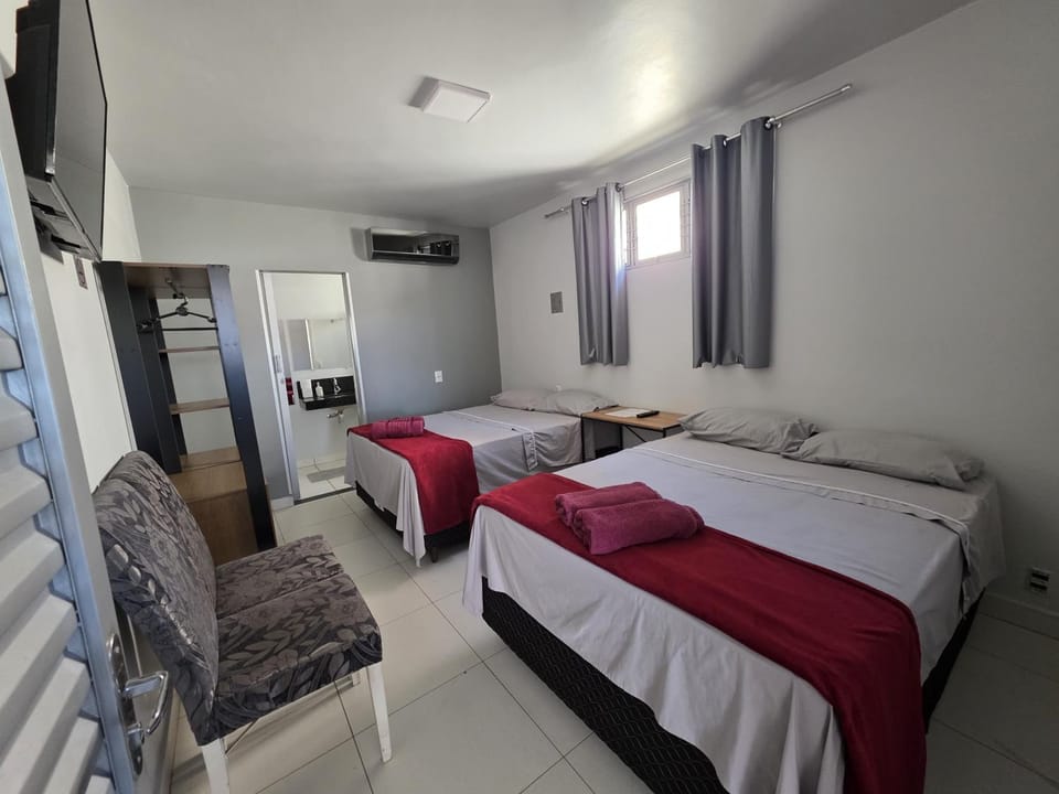 Bed, Bedroom, air conditioner