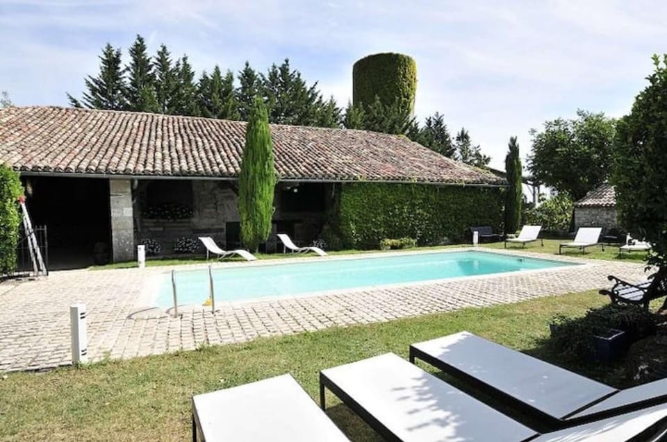 Property building, Living room, Swimming pool