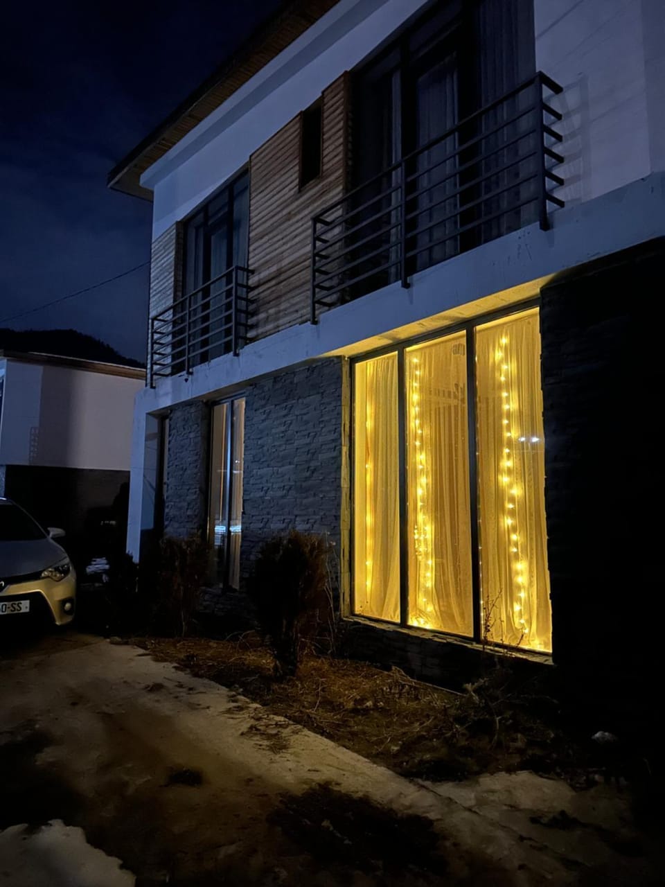 Property building, Night, Parking