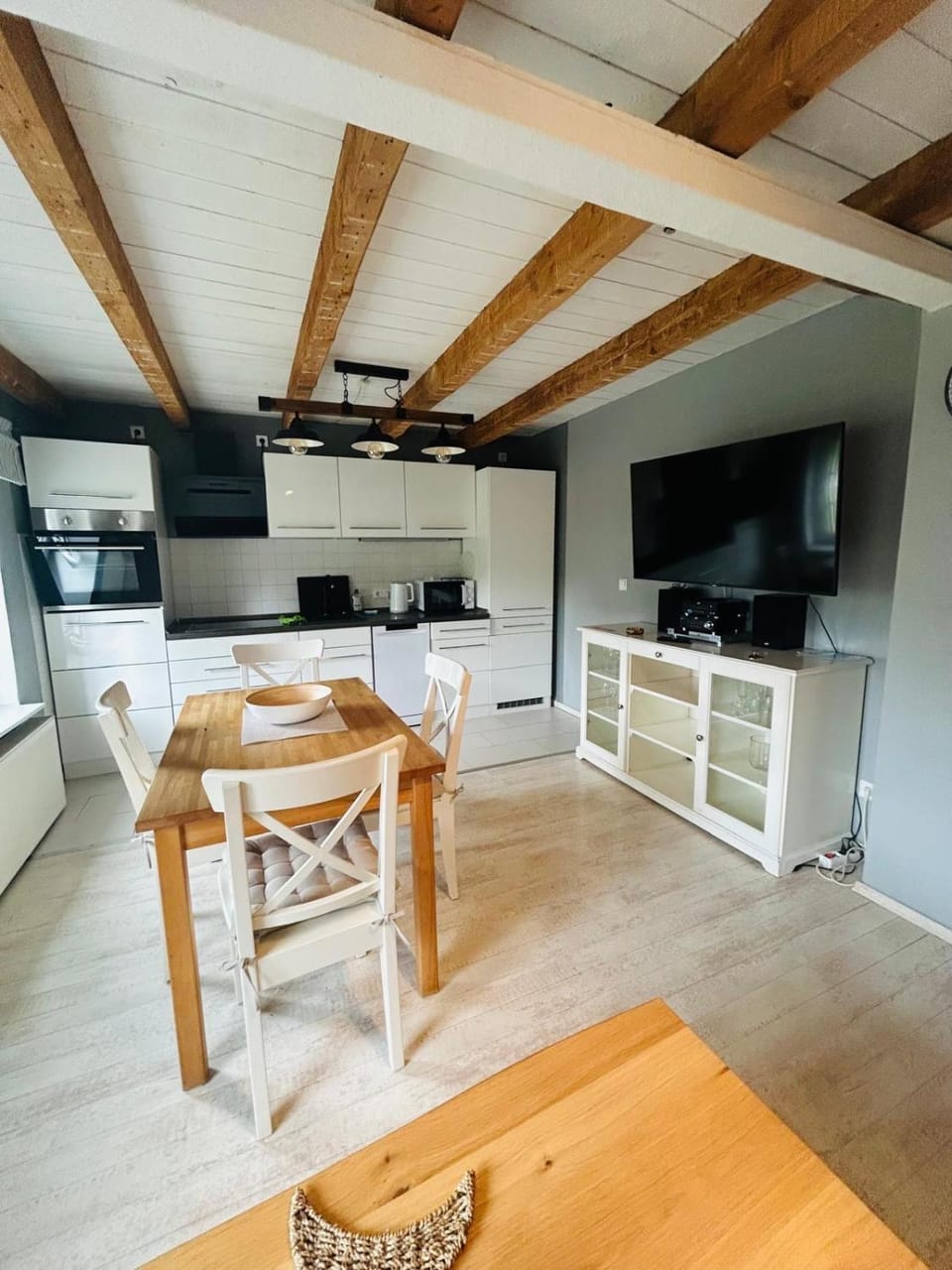 Living room, kitchen