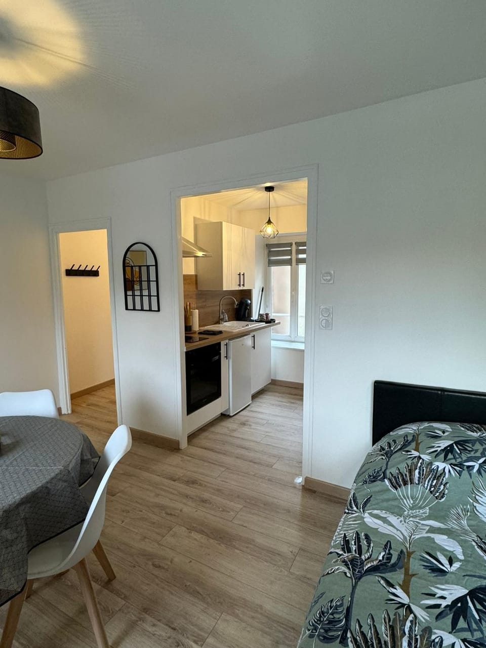 Bed, Kitchen or kitchenette, Living room, Photo of the whole room, Dining area, Bedroom, oven, stove, toaster