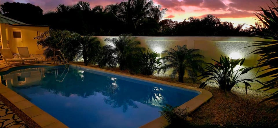 Swimming pool, Sunset