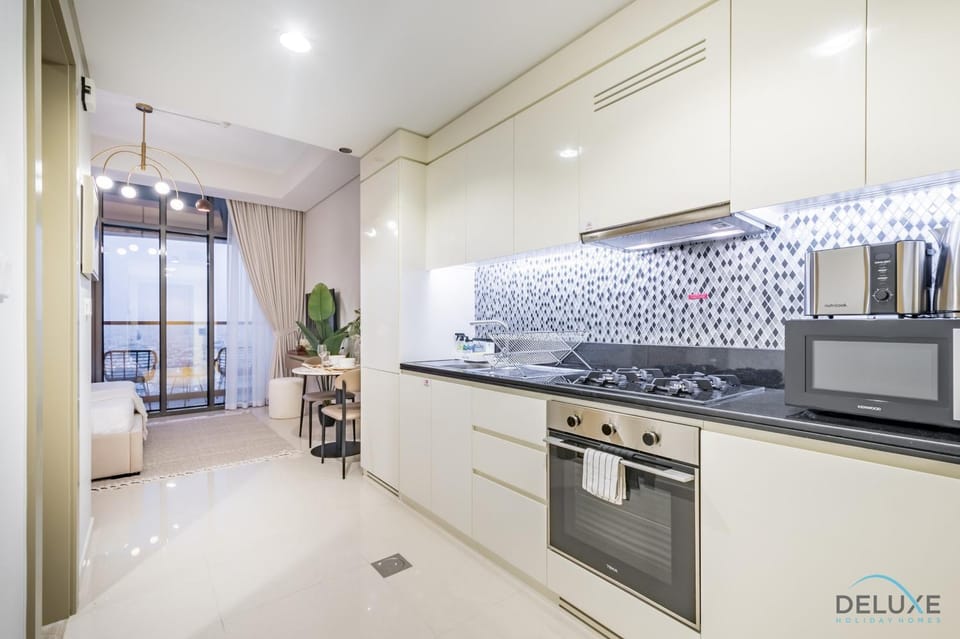 Kitchen or kitchenette, oven, stove, toaster