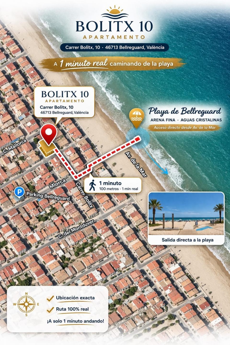 Apartamento Familiar a 1 Min del Mar Apartment in Safor