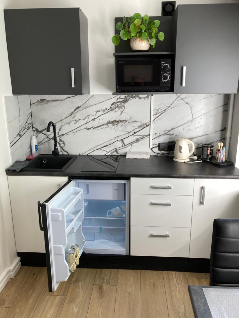 White & Black Apartment in Lithuania