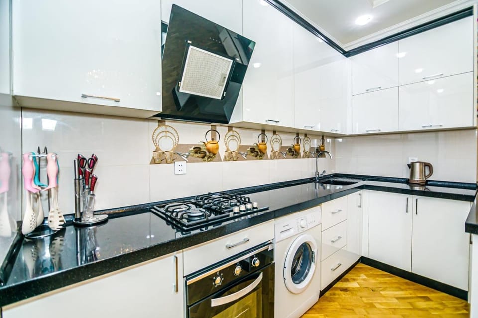 Kitchen or kitchenette, dishwasher, minibar, washing machine
