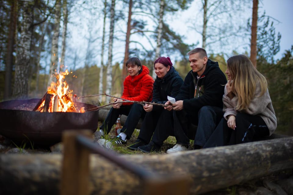 Spring, Natural landscape, group of guests