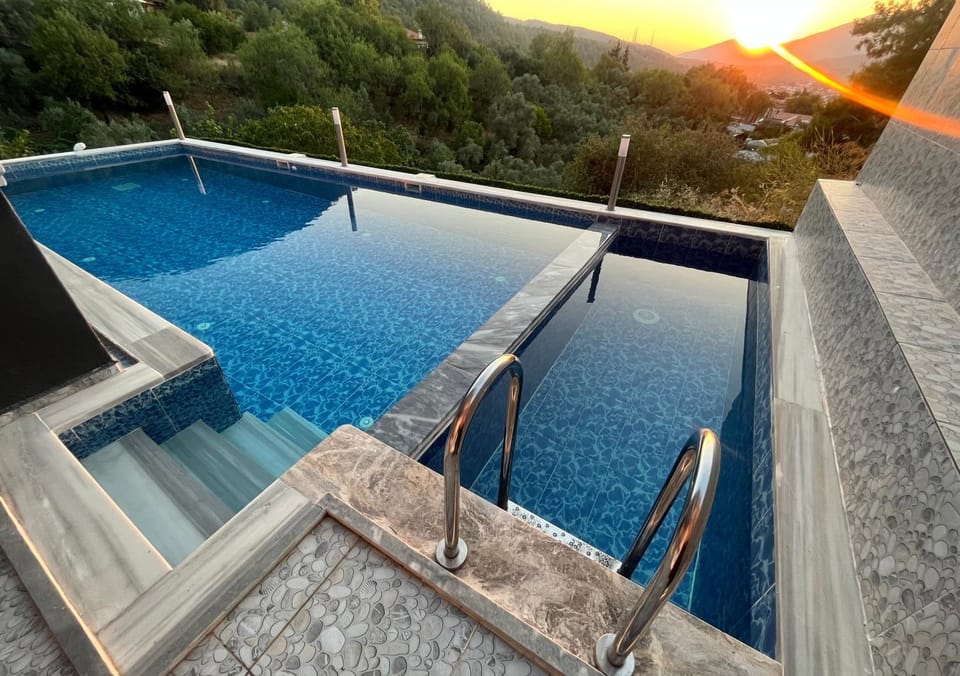 Swimming pool, Sunset