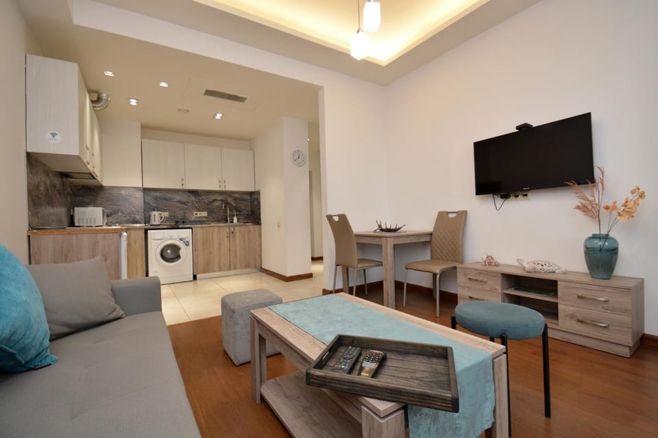 Living room, kitchen