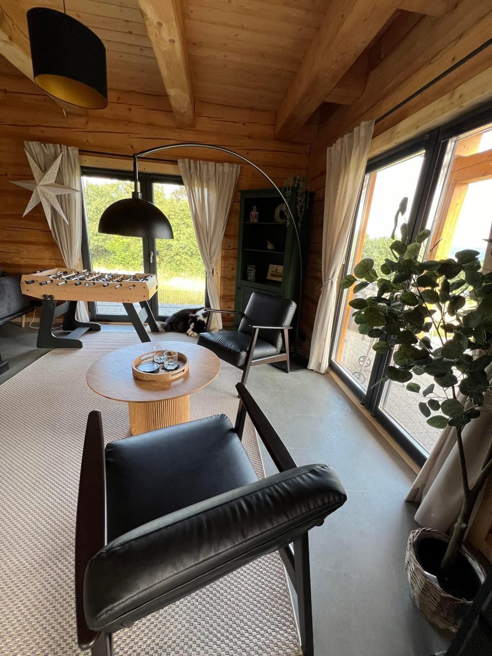 Library, Living room, Seating area, Sunset