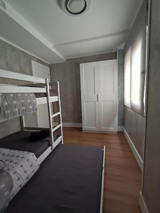 Bed, Photo of the whole room, Bedroom, bunk bed, wardrobe