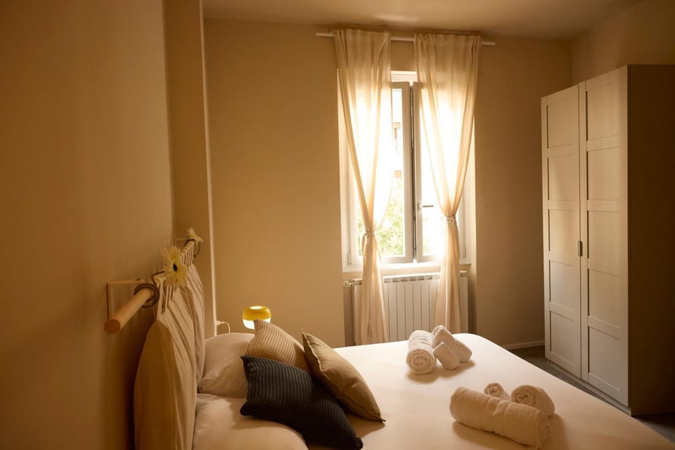 Bed, Photo of the whole room, Bedroom, towels, wardrobe