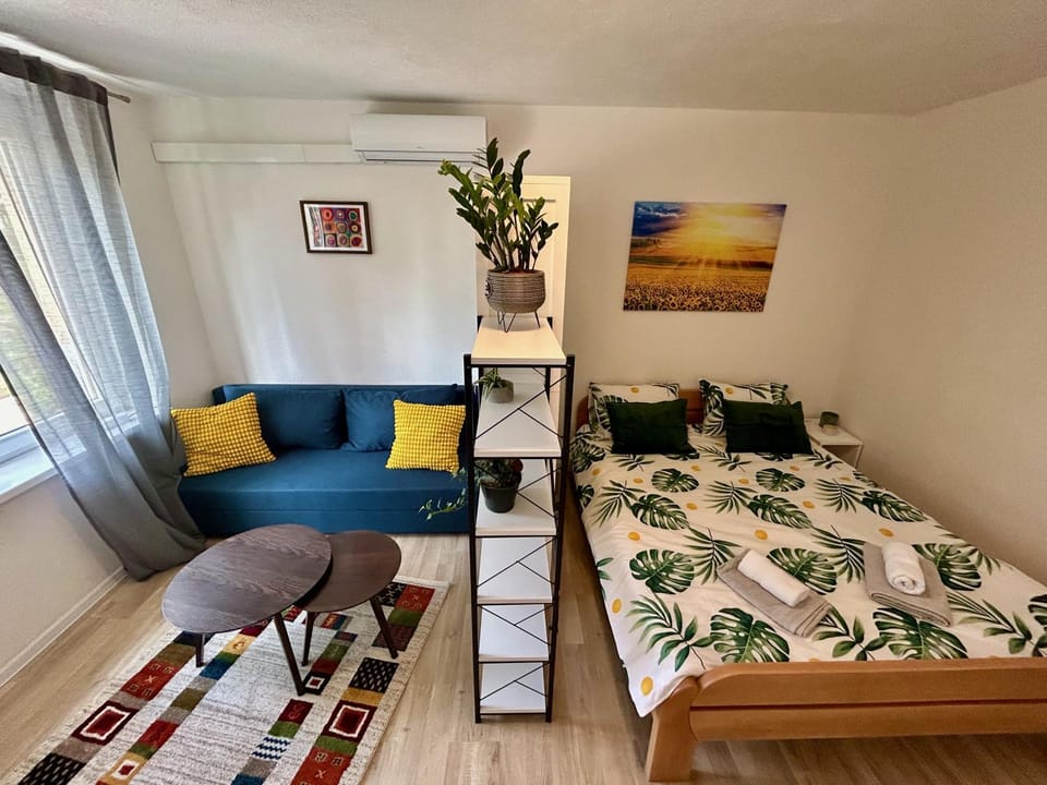 Bed, Living room, Photo of the whole room, Seating area, Bedroom