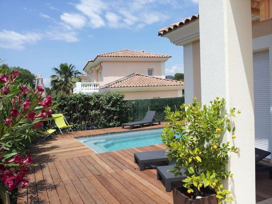 Patio, Pool view