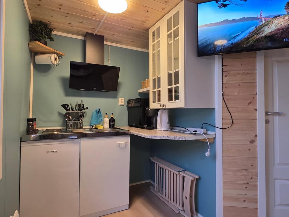 Coffee/tea facilities, Kitchen or kitchenette, oven, stove