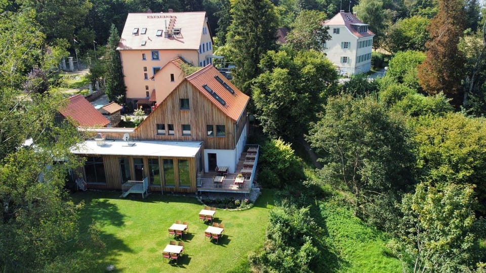 Property building, Natural landscape, Bird's eye view, Garden, Balcony/Terrace, Garden view