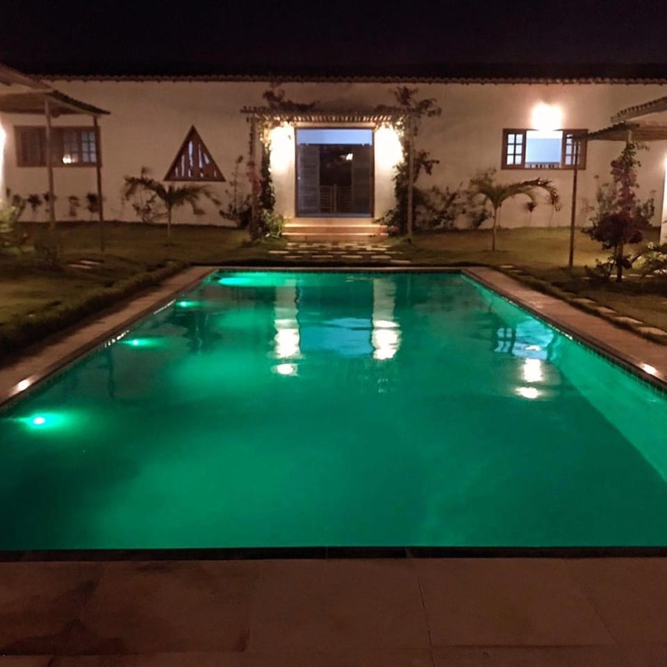 Night, Pool view, Swimming pool