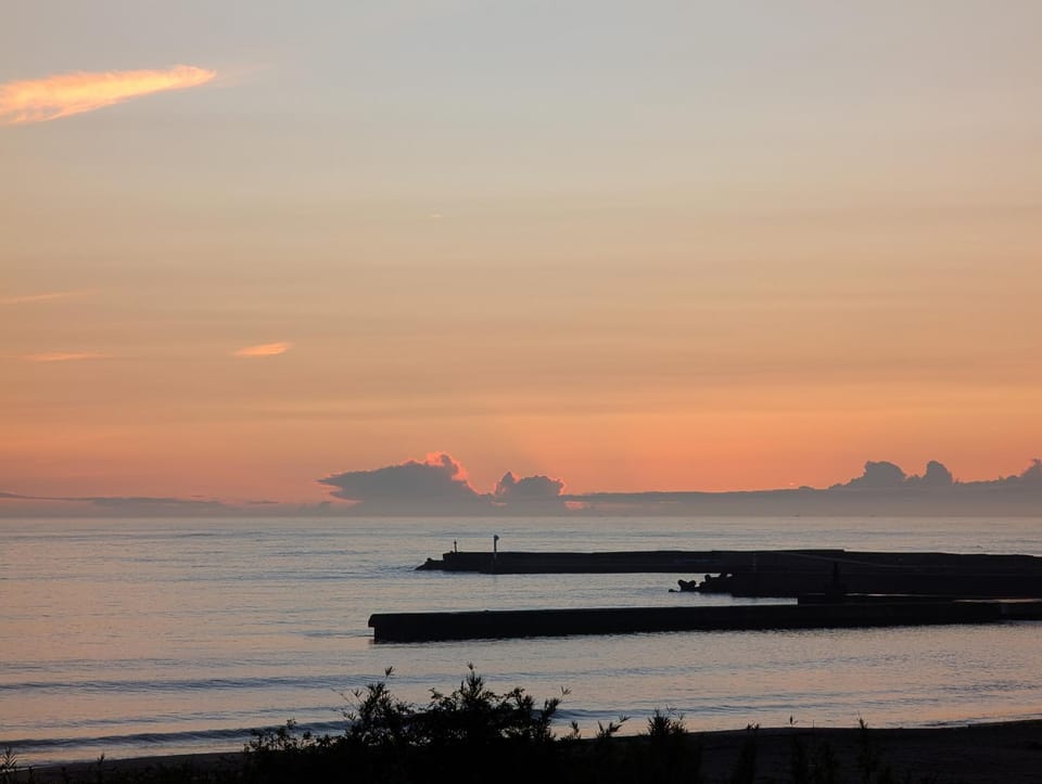 Natural landscape, Beach, Sea view, Sunrise