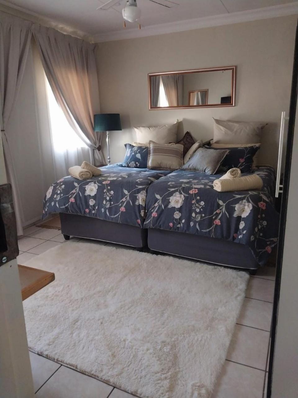 Bed, Photo of the whole room, Bedroom, towels, wardrobe