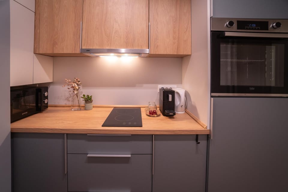 Coffee/tea facilities, Kitchen or kitchenette, oven