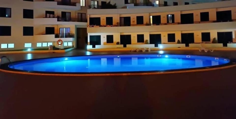 Night, Pool view, Swimming pool